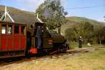 ‘Talyllyn’ waits for the arrival of a down train at Brynglas loop   (11/10/1998)