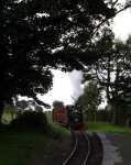 ‘Talyllyn’ approaches Rhydyronen station with the vintage train   (23/09/2001)