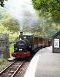 ‘Talyllyn’ stands by the old water tower at Dolgoch station   (23/09/2001)