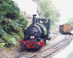 ‘Talyllyn’ runs back along the loop at Nant Gwernol   (23/09/2001)