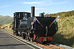 K1 sits in the sun at Rhyd Ddu with the Welsh and Tasmanian flags prominent.       (08/09/2006)