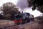 Garrett 138 breast the climb through Tryfan Junction with an up train   (22/09/2001)