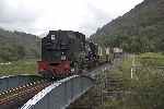 Garratt 143 runs down towards Waunfawr at Pont Cae Hywel.   (12/09/2004)