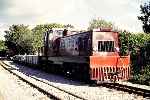 The Funkey diesel ‘Caernarfon Castle’ stands on the headshunt at Dinas   (13/10/1997)