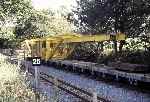 The ‘Forth Bridge’ track laying gantry at the end of theDinas headshunt   (13/10/1997)