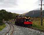 ‘Caernarfon Castle’ sets back onto it's train at Rhyd Ddu   (26/09/2003)