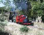 ‘Prince’ rounds the curve at Cae Moel with the early train to Rhyd Ddu   (27/09/2003)