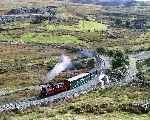 Rounding the curves at Ffridd Isaf, ‘Prince’ nears Rhyd Ddu   (27/09/2003)