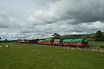 The full length of 143’s train is visible as it heads towards the waterworks at Bryn Gloch.       (17/09/2005)