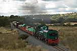 An up mixed train with 138 in charge at Bettws Garmon.       (17/09/2005)