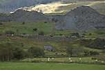 A wider view of the train passing Glanrafon sidings.       (17/09/2005)