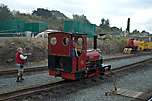 The Llanberis Lake Railway’s ‘Elidir’ is seen outside the carriage shed at Dinas.       (18/09/2005)