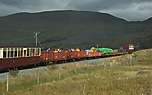 The cheery crowd in the wagons arrive at Rhyd Ddu!       (18/09/2005)