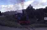 Kerr Stuart 0-6-2 ‘Joan’ storms up Golfa bank past New Drive on the climb from Welshpool   (08/09/1990)