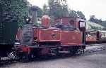 Former Sierra Leone Hunslet 2-6-2T No 14 in Llanfair yard, in need of a clean   (29/07/2000)