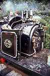 The footplate and backhead of ‘Elin’ at Yaxham   (04/09/1993)