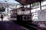 Great Orme car no 5 stands inside Llandudno Victoria terminus, a typical tramway terminus.   (13/06/1994)